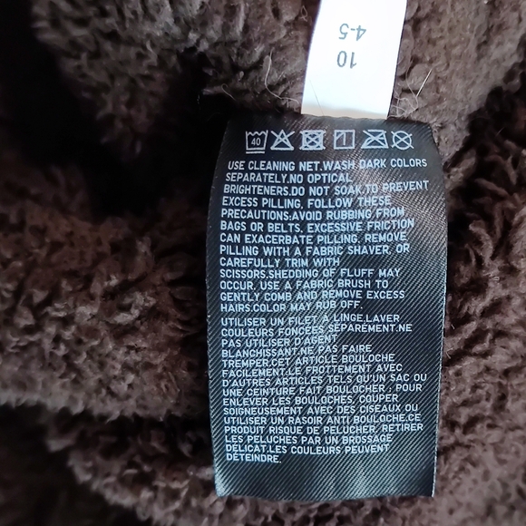 UNIQLO 2019 Fluffy Yarn Fleece Full-zip Jacket Dark Brown L size - Picture 12 of 12